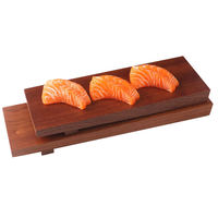 Planche à sushi rectangulaire en bois de Sapele massif Elite |   Plaque de présentation sans soudure, dureté Janka 1410 lbf |   Plateau de service professionnel