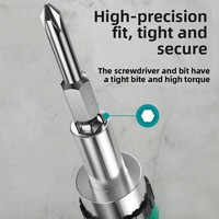 Tournevis à cliquet Phillips, ensemble de 6 pièces avec embout magnétique, design mini, gain de temps, outil manuel multifonctionnel pour bricolage domestique