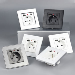 Prise de courant <span class=keywords><strong>SRAN</strong></span> avec port usb double prise europe interrupteur mural chargeur prise usb - Product Image 3
