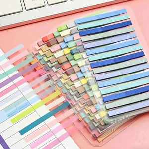 เครื่องเขียนแผ่นบันทึกแบบใสติดด้วยตนเอง 10*5.5 ซม. จัดระเบียบหมวดหมู่เอกสาร 1 ชิ้น หนังสือหมายเลขหน้า ทำเครื่องหมายแบบเหนียว - Product Image 5