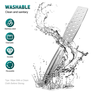 Logo personalizzato nuovo strumento rettangolare in acciaio inossidabile raschiante <span class=keywords><strong>per</strong></span> callo <span class=keywords><strong>per</strong></span> la cura del piede - Product Image 3