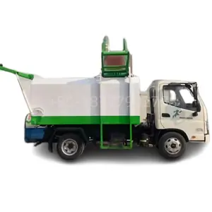 小型迷你福田城市自装liftig垃圾桶清洁车中国二手和新福田垃圾车待售