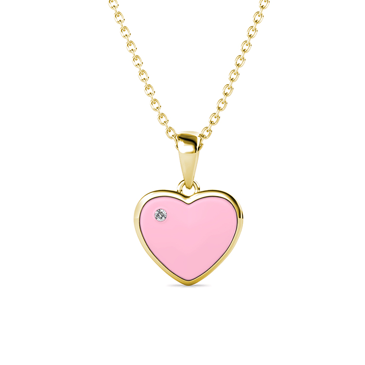 Collana per ragazza in argento 925 placcata in oro giallo 18k