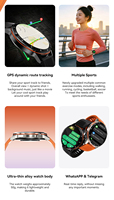 Montre connectée Z520, écran AMOLED 1,45 pouce, BT 5.4, affichage HD, assistant vocal IA, moniteur de fréquence cardiaque, suivi du sommeil, charge sans fil, IP67