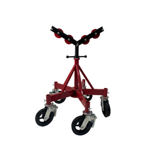 ขาตั้งท่อแบบมีล้อพร้อมหัวจับท่อรูปตัววี H406 - Product Image 6