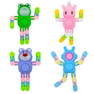 Nuovi Giocattoli in Plastica Multiforma Creativi Antistress a Catena per le Dita, a Tema Cartone Animato, Unicorno, Coniglio Spaziale, Rana - Giocattoli Giroscopici Transfrontalieri - Product Image 3