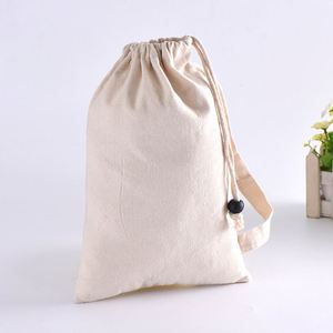 Sac à poussière personnalisé en coton naturel écologique et durable avec cordon de serrage, fermeture simple, anti-poussière pour corde à sauter - Product Image 2
