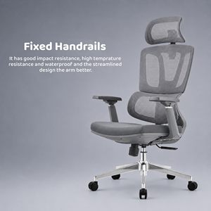Chaise de bureau ergonomique en maille, chaise de gaming avec base en aluminium - Product Image 2