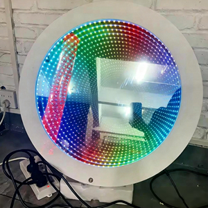 Tunnel Luminoso LED Bianco con Controllo Tattile per Autismo, Specchio <span class=keywords><strong>Infinito</strong></span> 3D da Parete, Attrezzatura Visiva Calmante per Bambini - Product Image 1