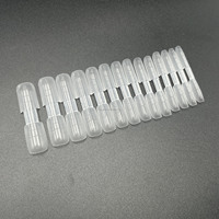 Nouveau N17148 Moule carré 2 en 1 double face en PP pour capsules Popit d'extension d'ongles, formes doubles pour capsules d'ongles
