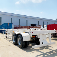 Semi-remorque porte-conteneurs en acier Panda Skeleton pour transport de conteneurs, 40T, 43 essieux, 45 pieds
