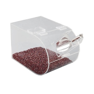 Cao Cấp Rõ Ràng PMMA <span class=keywords><strong>Acrylic</strong></span> Kẹo Thùng Dispenser Lưu Trữ <span class=keywords><strong>Container</strong></span> Hộp Thực Phẩm Hạt Dispenser Với Muỗng - Product Image 1