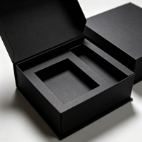 Umweltfreundliche Recycelte Materialien und Hochwertige Anpassbare Schwarze Karton-Kosmetik-Geschenkbox