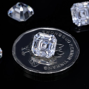 Mới đến Texas 9mm moissanite Halo Stud Bông tai vít trở lại S925 Bạc asscher cắt vvs moissanite Stud cho nam giới - Product Image 6