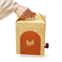 Contenant écologique en carton pour boissons de restaurant, 96 oz (1L), avec support pour gobelet, pour café, thé, lait, à emporter, avec robinet
