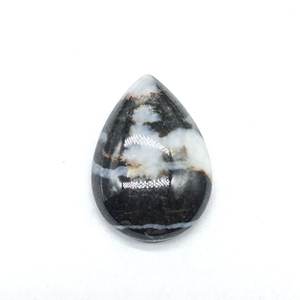 Zebra Jaspe 18x12mm Corte de pera Cabujón Ajuste de joyería - Product Image 1