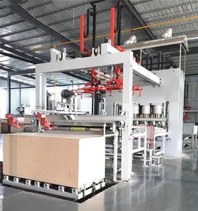 Fabricante especializado de aglomerado/mdf chapa de prensa en caliente máquina de línea de producción para vietnam.