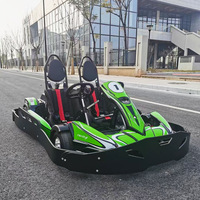 Kart électrique commercial biplace pour adultes, voiture de course à quatre roues pour parents et enfants, batterie au lithium, 60 km/h, frein à disque hydraulique