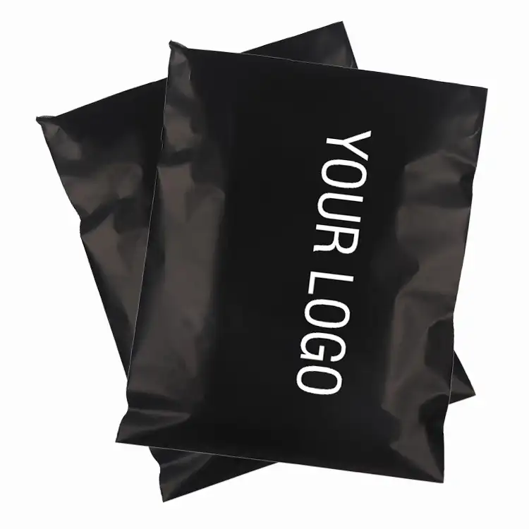 custom logo printed express recycled black courier bags clothes shipping package envelope poly mailer mailing polymailer bag