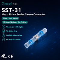 Gocel SST-31 Konektor Penyusut Panas Tahan Air untuk Sambungan Kabel 1.5-2.5mm2 Tabung PE Segel Perekat Leleh Panas