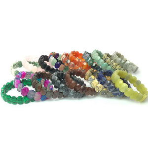 Natural Elastic Beaded <b>Bracelet</b> <b>Healing</b> Energy Crystal <b>Bracelet</b> Quartz, Lapis Lazuli, Labradorite Wholesale Jewelry - Product Image 1