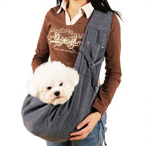 Portable Waterproof Small Dog <b>Carrier</b>-Breathable Polyester Fashion Adjustable Strap Zip Pocket Pet <b>Storage</b> Seat <b>Bag</b> <b>for</b> Outdoor - Product Image 5