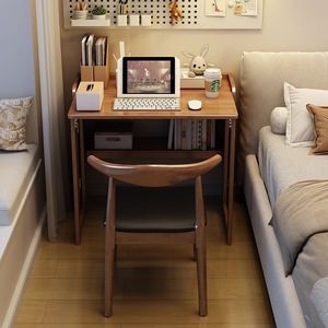 Escritorio Ergonómico de Madera Maciza con Cajón de Almacenamiento para Apartamentos Pequeños, Escritorio Estrecho de 45 cm para Dormitorio, <span class=keywords><strong>Mesa</strong></span> de Estudio para Estudiantes de 60 cm - Product Image 2