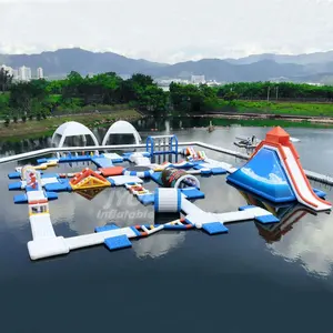 Vendita calda 36x19m qualità gigante 5 anni di garanzia parco acquatico galleggiante gonfiabile personalizzato Aquapark