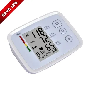 Máquinas de presión arterial de brazo superior de precio barato Monitor de presión arterial portátil de Salud de muestra gratis