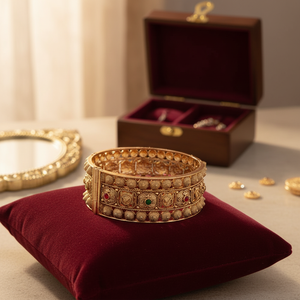Conjunto de brazaletes que se pueden abrir de diseñador de lujo, pulsera de moda de piedra de Pota brillante, colección de joyería Premium - Product Image 3