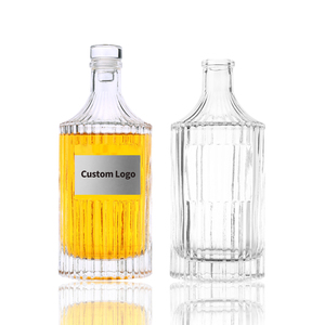Vente en gros 250ml 500ml 1000ml Bouteilles en verre vides rondes pour présentateur <span class=keywords><strong>de</strong></span> vodka whisky gin tequila brandy <span class=keywords><strong>rhum</strong></span> - Product Image 5