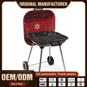 47Cm Square <strong>Kettle</strong> Bbq Portable <strong>Barbeque</strong> Steel Outdoor Charcoal Barbecue Grill With Wheels - Product Image 2