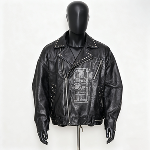 Blouson d'aviateur personnalisé Doger Blouson en <span class=keywords><strong>cuir</strong></span> pour homme Vente en gros OEM Blouson de course en <span class=keywords><strong>cuir</strong></span> pour <span class=keywords><strong>femme</strong></span> Dames - Product Image 3
