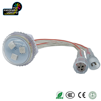 Luces LED RGB 3535 de 30 mm, 12 V CC, para Exteriores, Impermeables, para Parques Temáticos, con Controlador de Tarjeta SD, Cuerpo de Plástico IP65, Programables