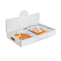 Boîte de livraison alimentaire en carton ondulé personnalisée avec logo imprimé, plateau de service pop-up intégral, conteneur de livraison, présentoir alimentaire pop-up