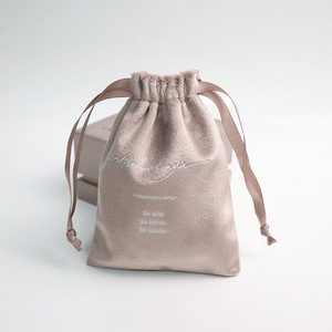 High Quality Custom Logo Size Velvet Dust Drawstring Gift Packaging Pouch Bag for <b>Ring</b> Jewelry - Product Image 5