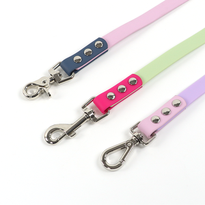 Personalizado ajustable a prueba de herrumbre personalizado grabado silicona PVC recubierto correas diseñador lujo perro Collar y correa conjunto - Product Image 5