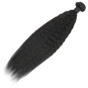 קינקי ישר חבילות יקי שיער טבעי חבילות לארוג לא מעובד 10A גלם שיער ברזילאי לא מעובד לתפור בתוספות שיער טבעי שחור