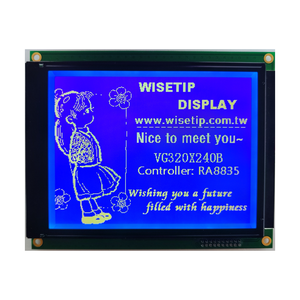Wisetip Made In Taiwan Vg320X240B Solution d'affichage du module LCD graphique à matrice de points - Product Image 1