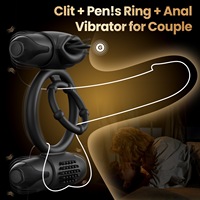 Paar-Vibrationsring mit Doppelstimulation Vollautomatischer USB-Aufladbarer Vibrierender Doppel-Penisring Erotikspielzeug für Männer