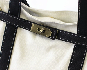 Sac fourre-tout personnalisé avec boucle de style japonais Aurum Terra Factory, grande capacité, en toile, sac à main pour femmes - Product Image 3