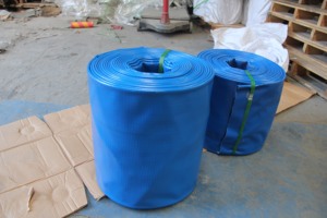 ПВХ шланг плоский для отвода воды, 10 дюймов, синий, для ирригации - Product Image 2