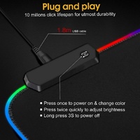 Grand tapis de souris et de clavier lumineux LED RGB coloré pour ordinateur, accessoire informatique