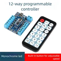 Contrôleur LED programmable USB Lededit avec garantie de 2 ans, monochrome, coloré, 12 canaux, sortie 3A, 28W, 5-24V, télécommande RF
