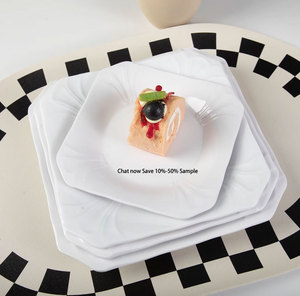 <span class=keywords><strong>Piatti</strong></span> Quadrati Grandi in Melamina Personalizzati all'Ingrosso, Stoviglie <span class=keywords><strong>Eleganti</strong></span> Bianche Infrangibili per Ristoranti - Product Image 1