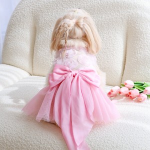 Vestido tutú rosa con diseño de mariposa para perros y gatos, corte princesa, cómodo, ropa para mascotas para las cuatro estaciones - Product Image 3