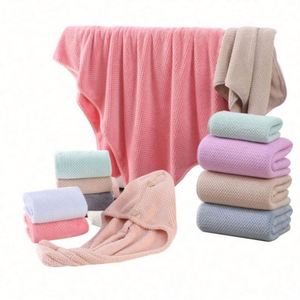 Coral Velvet <b>Bath</b> <b>Towel</b> Dry Hair Cap 5-piece Sports Printed Soft Absorbent Spandex/Organic Cotton Child-Proof Adult <b>Set</b> - Product Image 1