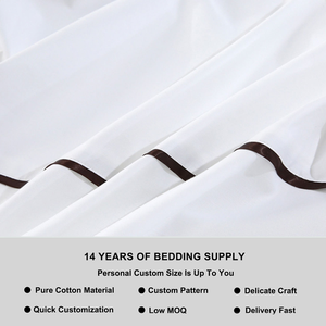 200tc 300tc 400TC cao cấp đồng bằng 100% cotton satin trắng khách sạn bedsheet vải trong cuộn để làm tấm Ga Trải Giường Khăn trải giường - Product Image 3
