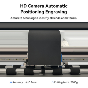 Machine de découpe d'étiquettes à double tête HG370D avec rainurage et découpe de contour par caméra, alimentation automatique 350 mm, découpe semi-complète et rainurage en une seule passe - Product Image 6