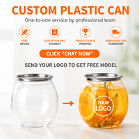Boîtes à soda jetables en PET transparent avec logo personnalisé, 210 ml, 420 ml, 500 ml, avec couvercles en aluminium faciles à ouvrir, pour l'emballage de gâteaux, smoothies, bubble tea